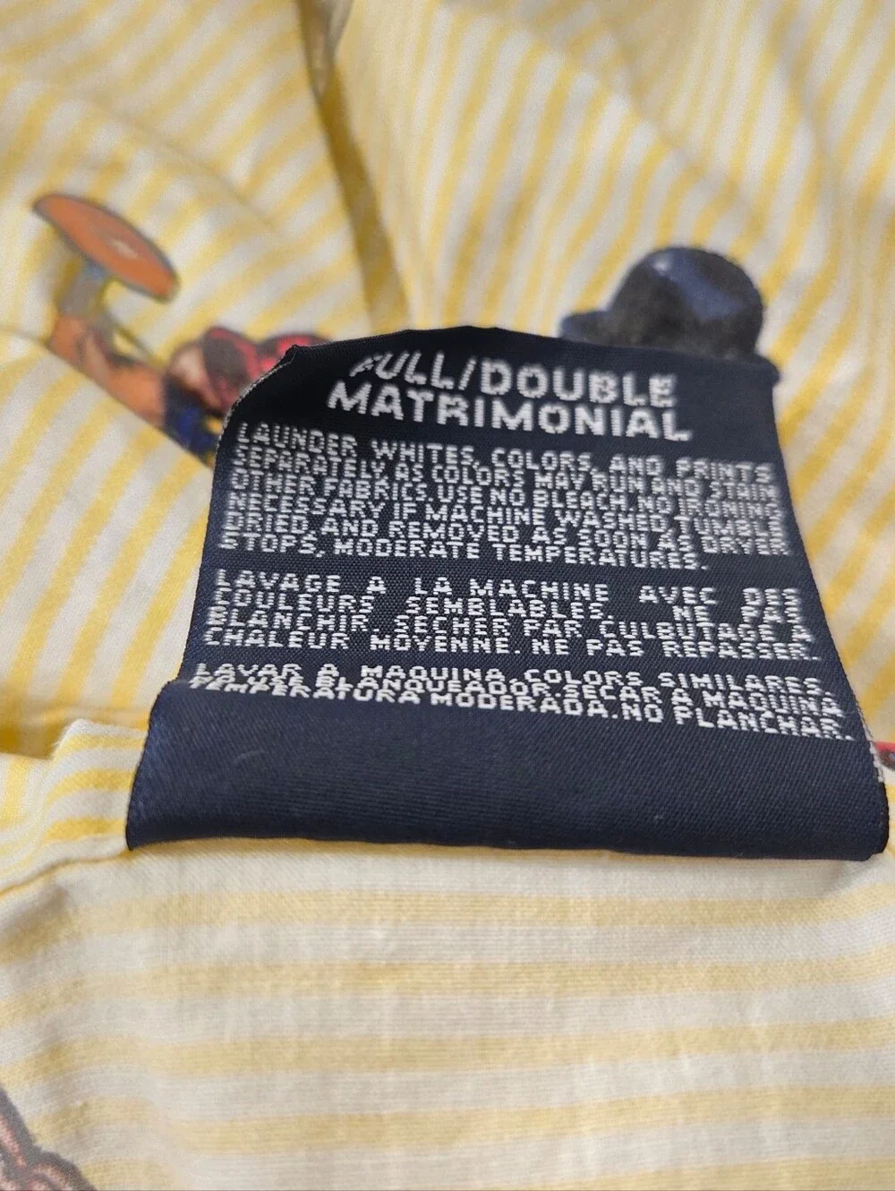 VTG Ralph Lauren Polo Yellow Striped Bedskirt Size Full Double Teddy Bears Theme